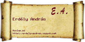 Erdély András névjegykártya